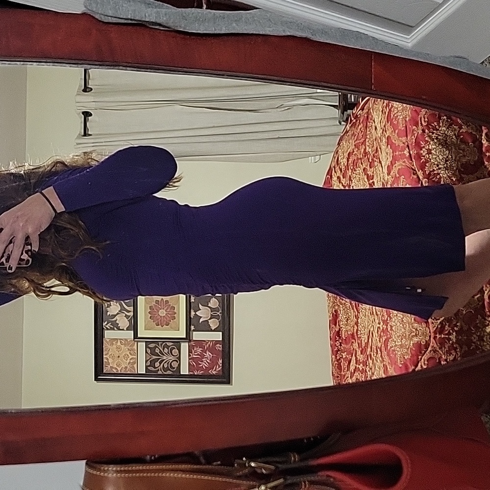 ❤️ NWT! MICHAEL MICHAEL KORS SIDE RUCHED LONG SLEEVE JERSEY DRESS, SMALL
